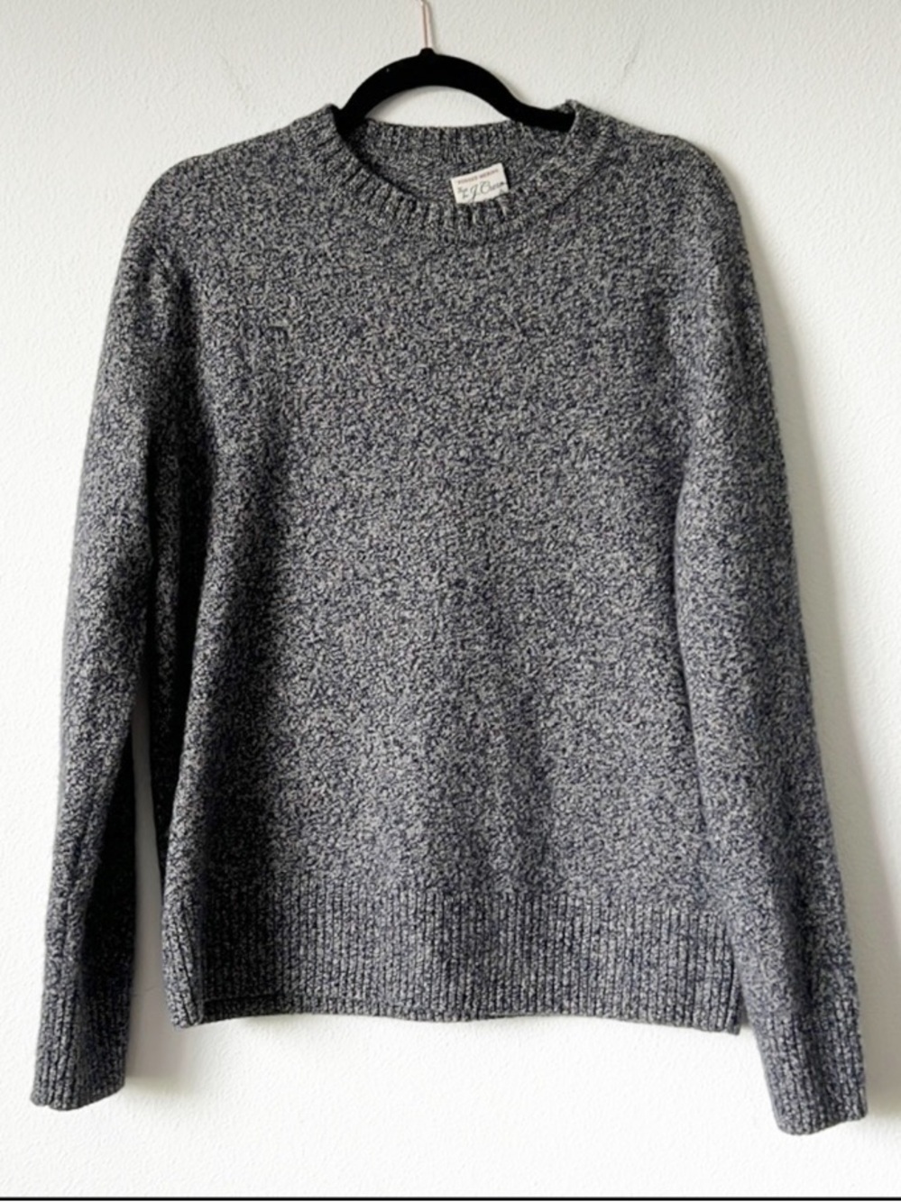 J Crew Wool Grey Marled Crewneck Sweater